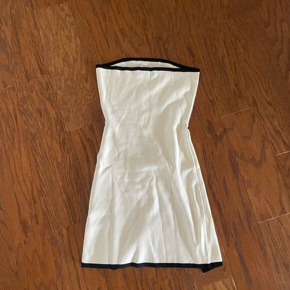 Cream strapless wrap dress - Picture 8 of 8